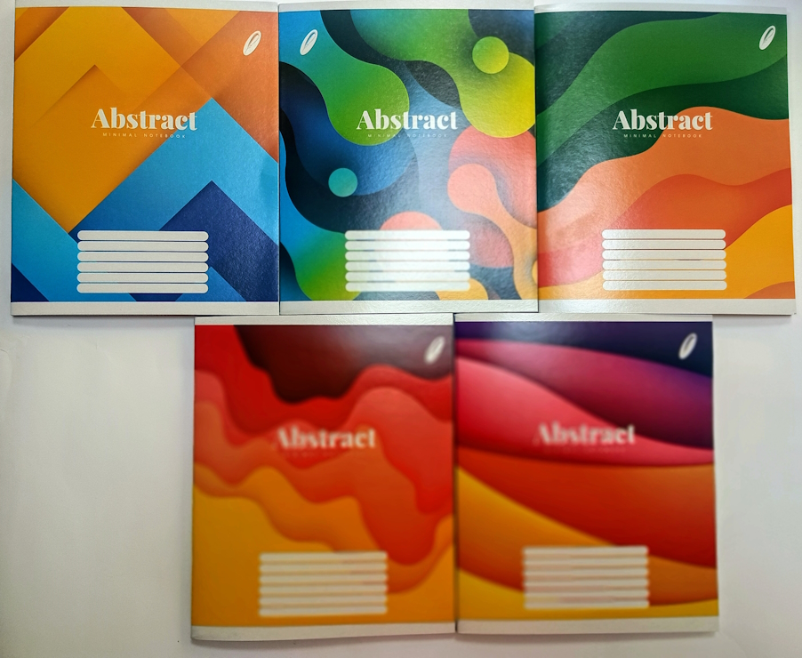 Зошит на 96 аркушів у клітинку «Абстракція», №1013, Пір'їнка