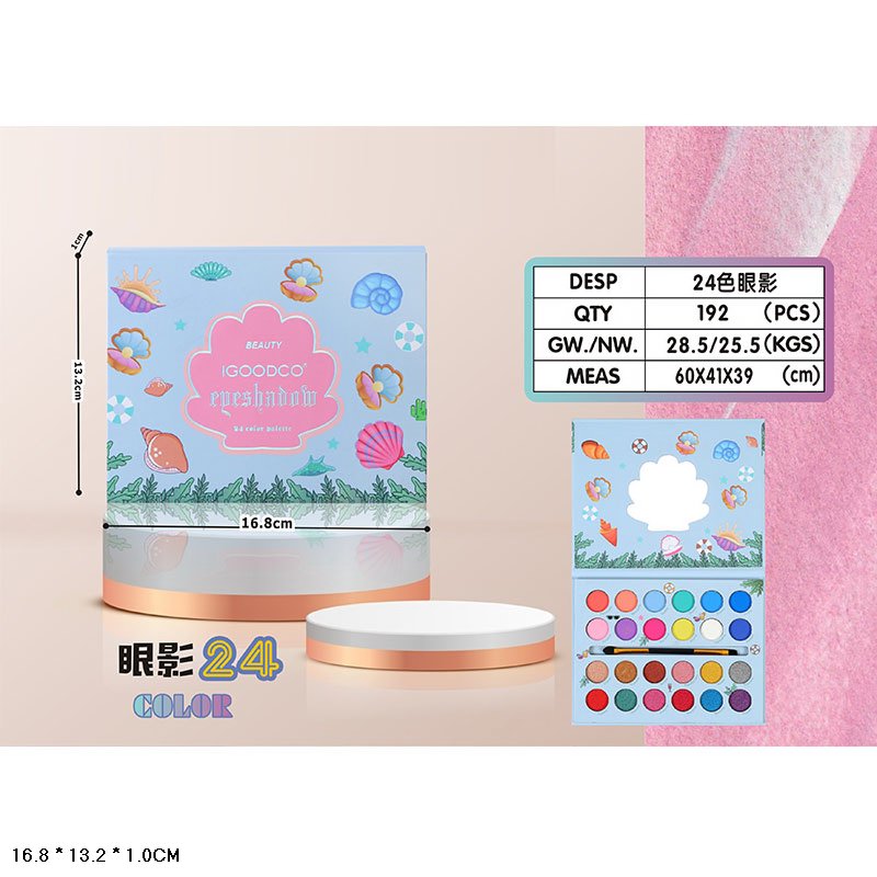 Дитяча косметика: палітра тіней та аплікатор, у коробці 16х13 см