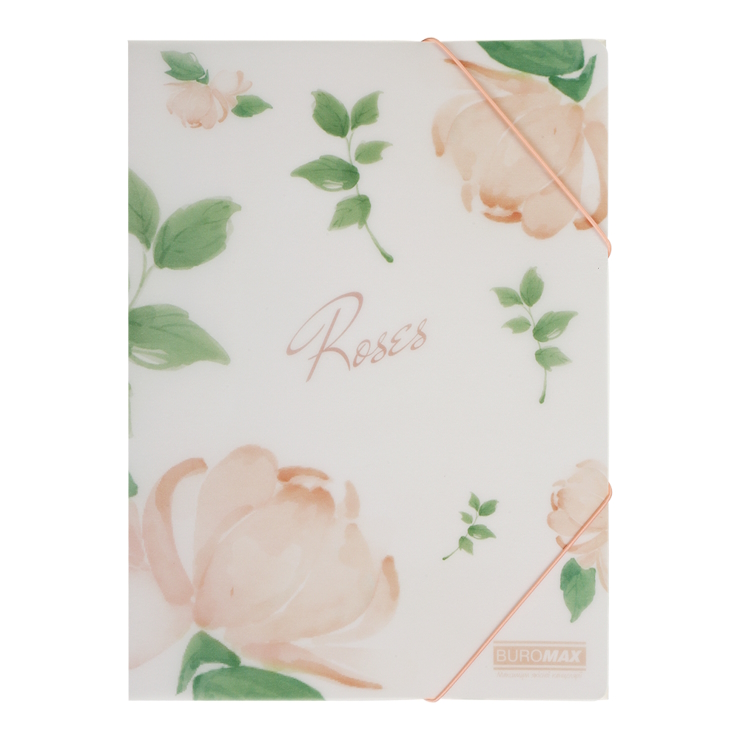 Папка пластикова «ARABESKI» А4 на гумках з напівпрозорого пластику, TM Buromax