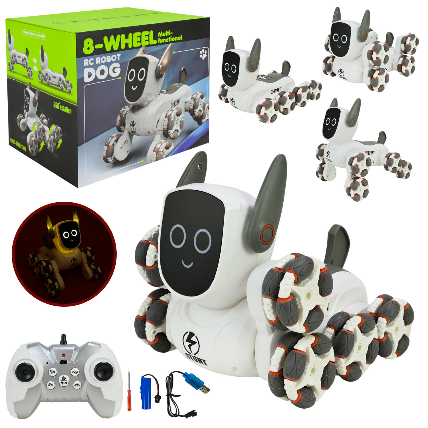 Робот «Пес» 19,5х21 см р/к зі світлом та звуком на акумуляторі, у коробці 24х20х14 см