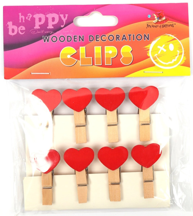 Набір для творчості з 8 дерев'яних затискачів, ТМ Мандарин