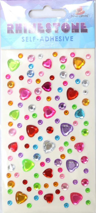 Стрази самоклейкі «Серце», у пакеті 13х7,5 см, ТМ Мандарин