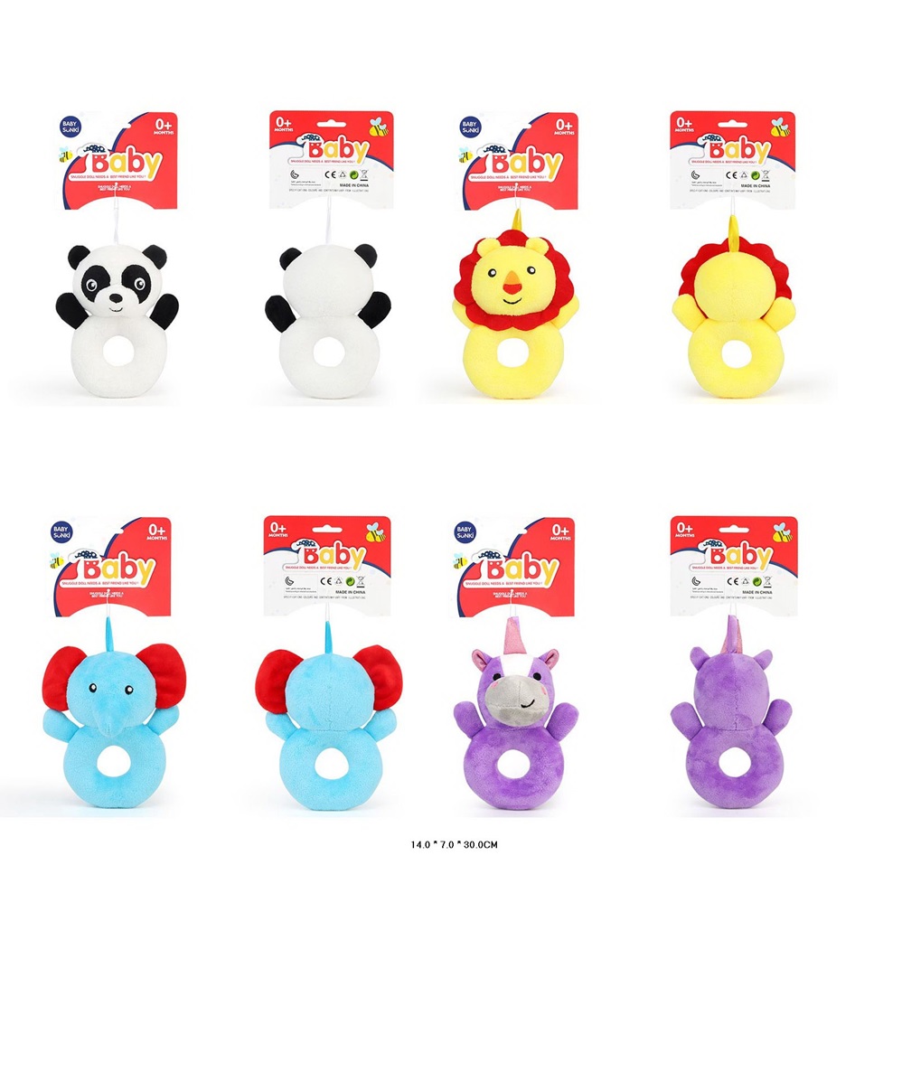 Брязкальце 25 см м'яке зі звуком, в асортименті, на планшетці 14х7х30 см