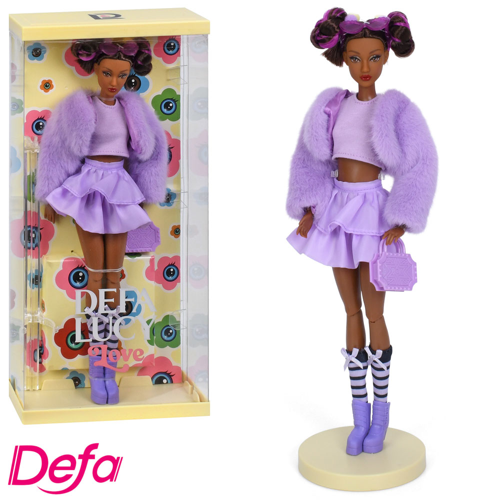 Лялька «DEFA» 29 см шарнірна з сумкою та підставкою, у коробці 16х33х6,5 см