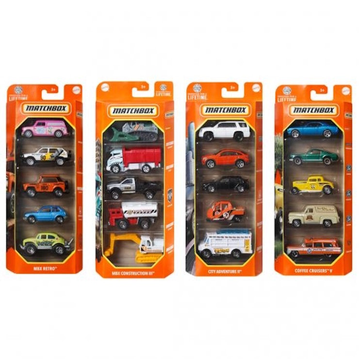 Подарунковий набір з 5 автомобілів, в асортименті, у коробці 27х11х5 см, Hot Wheels