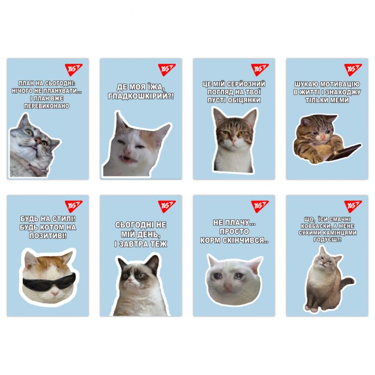 Блокнот «Щоденний настрій» А7 на 48 аркушів у клітинку з ламінованою обкладинкою, ТМ YES