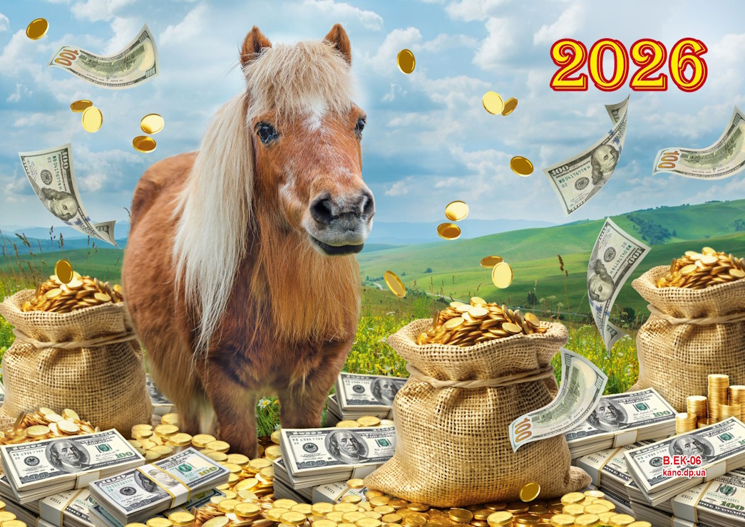 Календар квартальний «Грошовий коник» 22,2х15,6 см супереконом