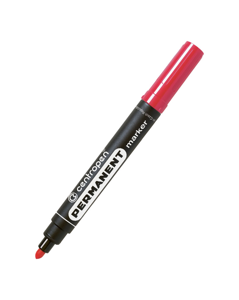 Маркер перманентний круглий 2,5 мм, червоний, ТМ Centropen