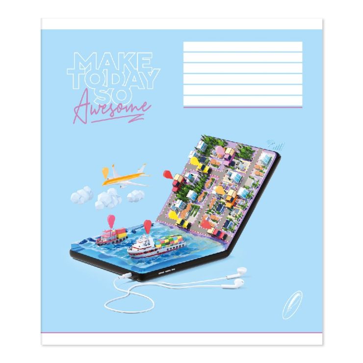 Зошит на 36 аркушів у лінію «Мікс» №0221, Пір'їнка