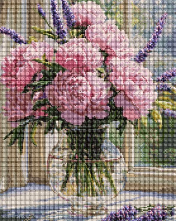 Набір з алмазною мозаїкою «Нюдова ніжність у вазі» 40х50 см, ТМ Ідейка