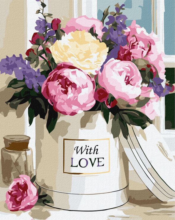 Картина за номерами «Теплі квіткові відтінки» 40х50 см, ТМ Ідейка