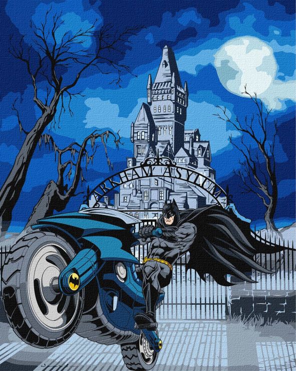 Картина за номерами «WB Batman: Batcycle» з металізованими фарбами extra 40х50 см, ТМ Ідейка