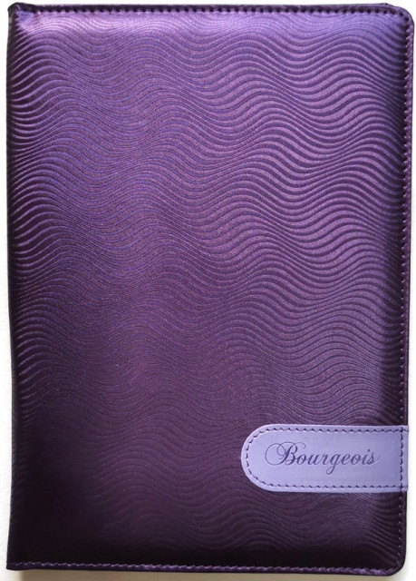 Блокнот А5 на 80 аркушів у клітинку з обкладинкою зі шкірзаму, фіолетовий, ТМ Мандарин