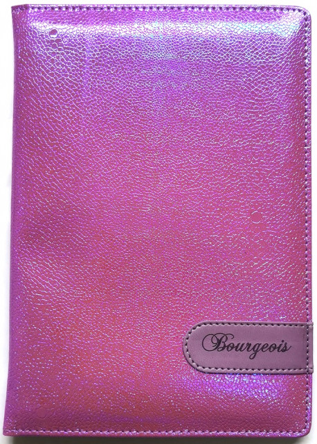 Блокнот А5 на 80 аркушів у клітинку з обкладинкою зі шкірзаму, рожевий, ТМ Мандарин