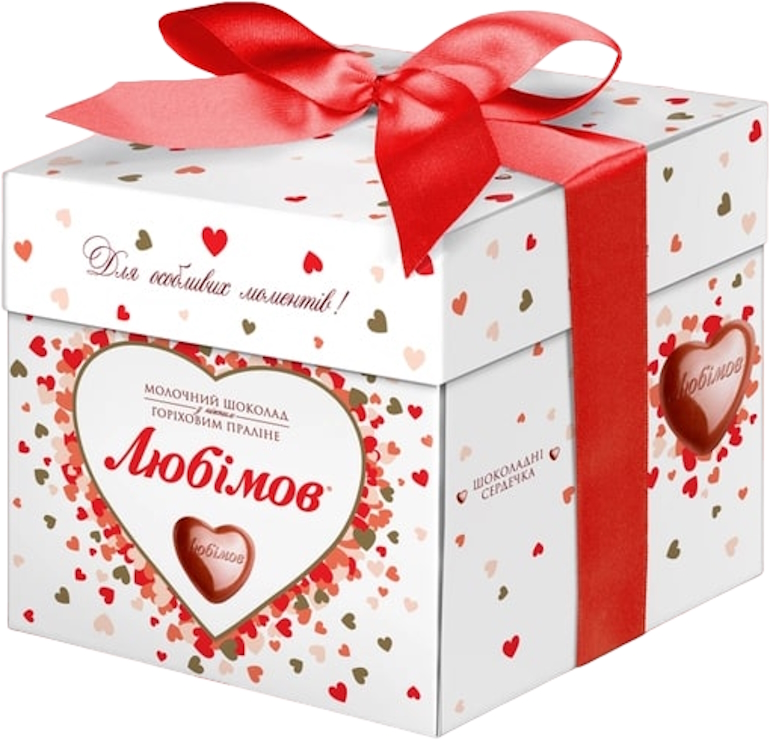 Цукерки «Любімов» 208 г молочний шоколад, у коробці, ТМ Міленіум
