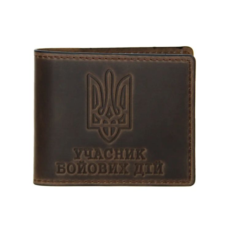 Обкладинка на посвідчення УБД 10,5х8 см зі шкіри, коричнева