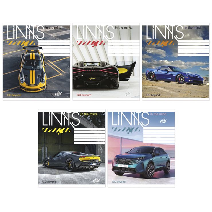 Зошит на 18 аркушів у лінію «Динаміка сталі» №2594, ТМ Brisk