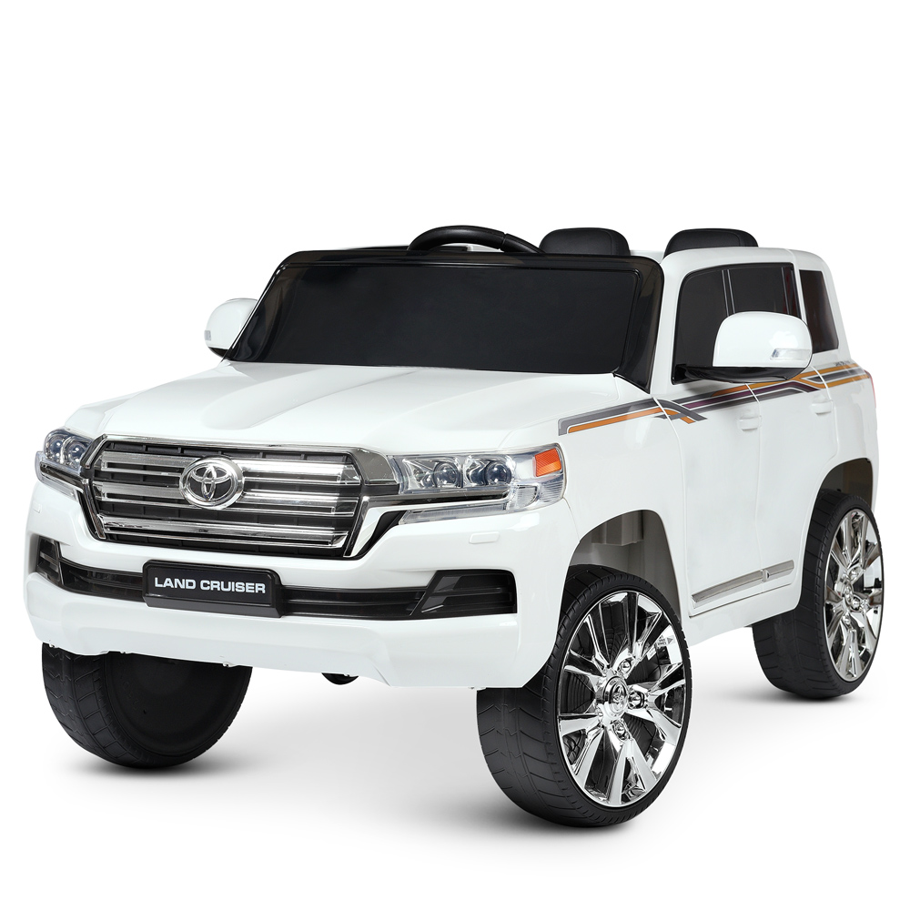 Джип р/к 2,4G на акумуляторі 24V 5AH, 2х 25W та 2х45W музичний з USB, MP3, TF, шкіряним сидінням, білий