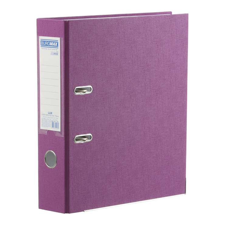 Папка-реєстратор «LUX» А4 одностороння збірна 70 мм PP, бузкова, JOBMAX