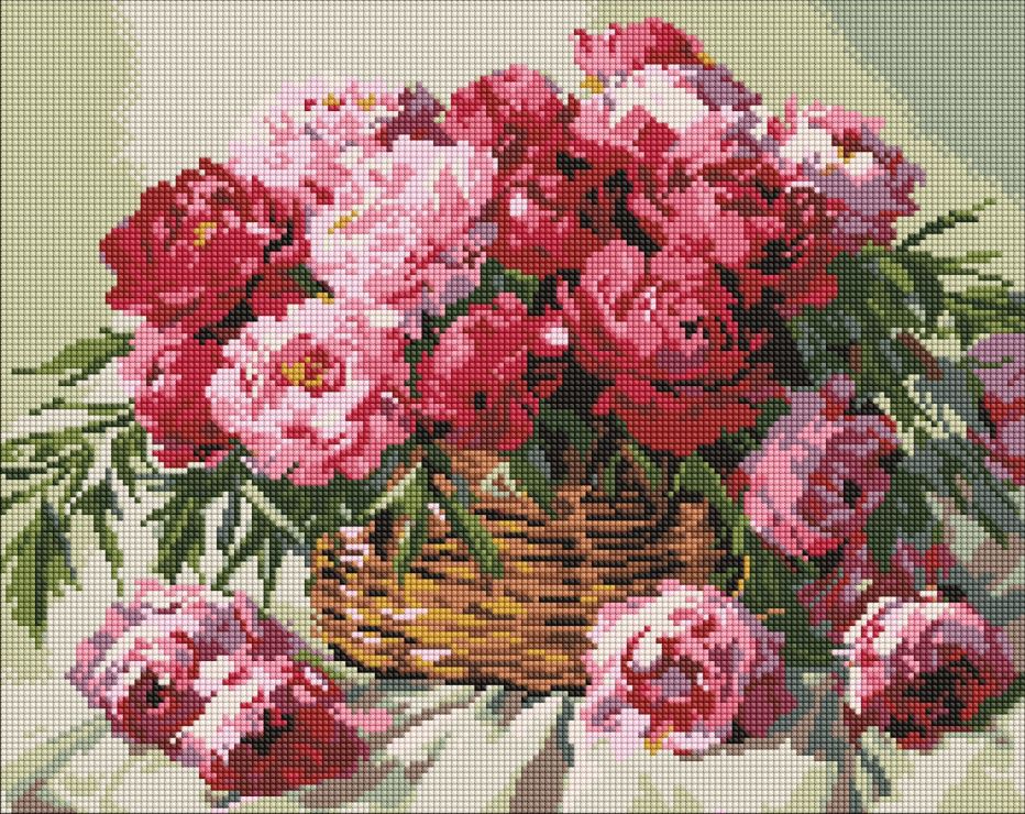 Набір з алмазною мозаїкою «Мелодія цвітіння» 40х50 см, ТМ Ідейка