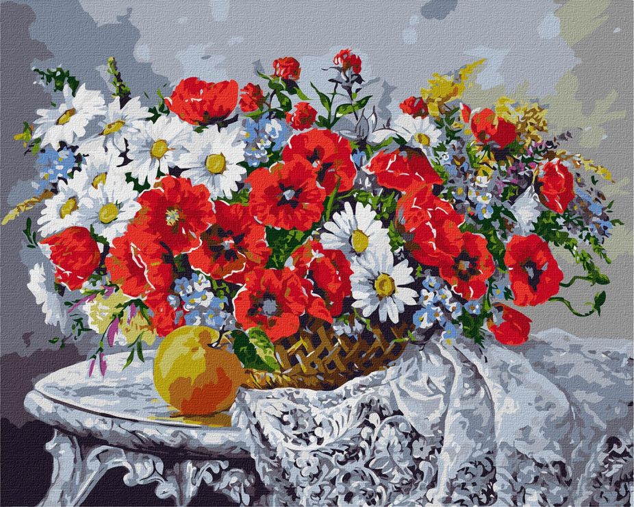 Картина за номерами «Натюрморт з маками» 40х50 см, ТМ Ідейка