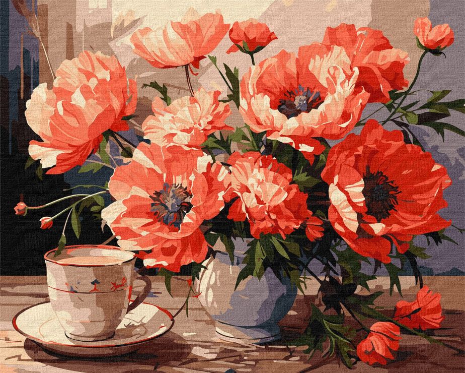 Картина за номерами «Букет з маками» 40х50 см, ТМ Ідейка