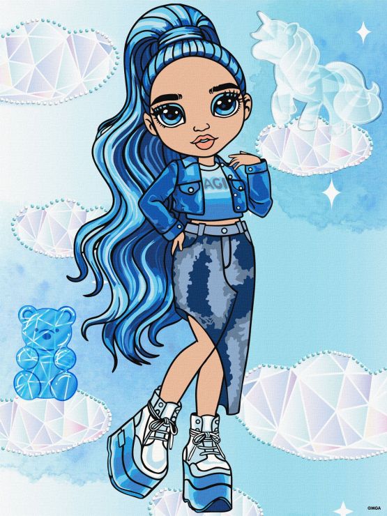 Картина за номерами «Rainbow High. Skyler» 30х40 см зі стразами, ТМ Ідейка