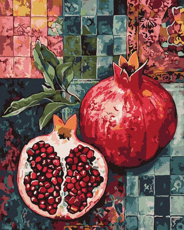 Картина за номерами «Червоний гранат» 40х50 см, ТМ Ідейка