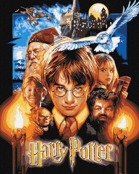 Картина за номерами «WB Гаррі Поттер: Постер» 40х50 см з фарбами металік, ТМ Ідейка