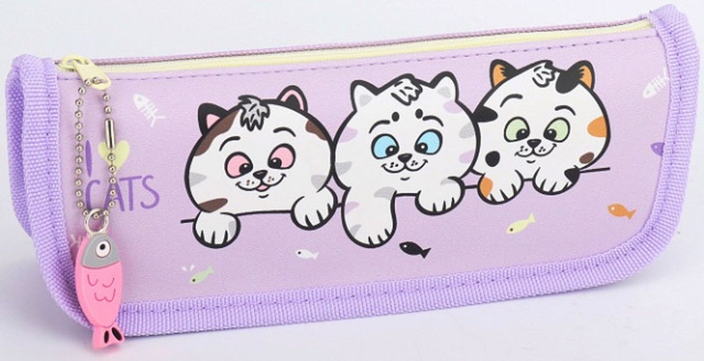 Пенал 21х4,5х7 см фіолетовий, ТМ Мандарин