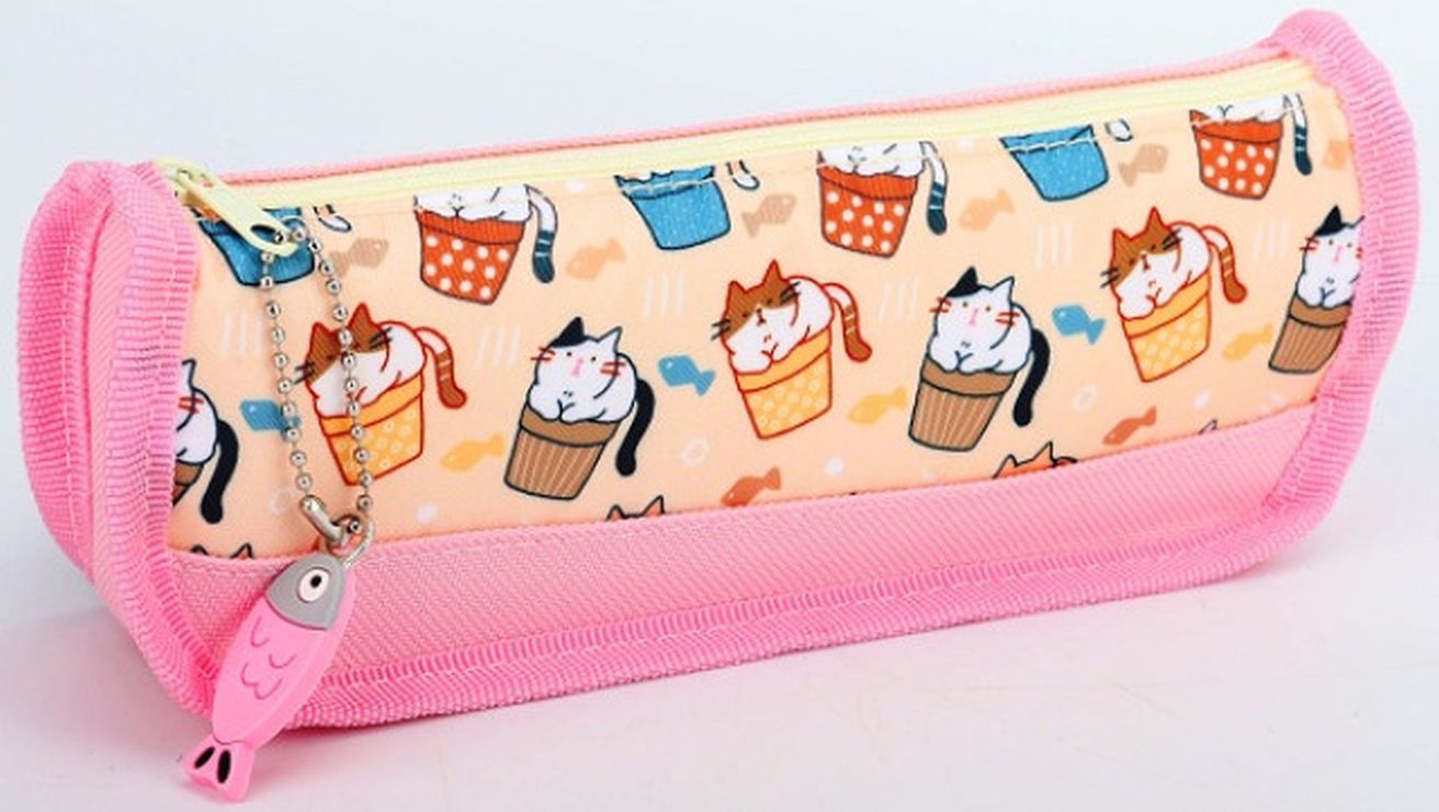 Пенал 21х4,5х6 см рожевий, ТМ Мандарин