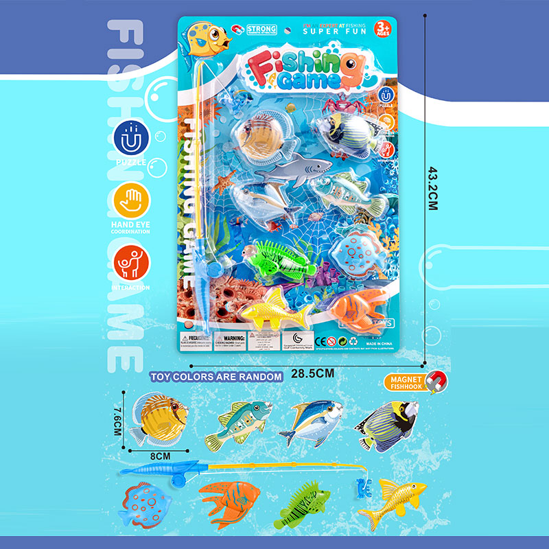 Риболовля: вудка та 8 риб, на планшетці 43,2х28,5 см