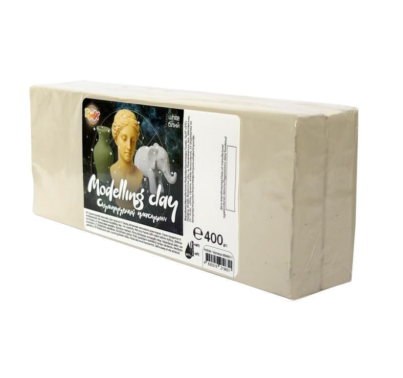Пластилін скульптурний білий, 400 г, Rudix