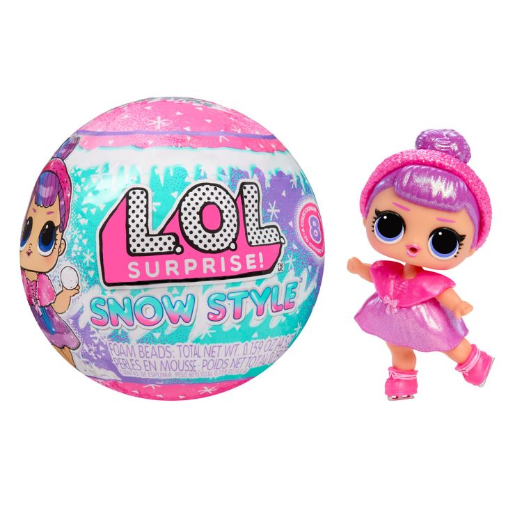 Ігровий набір з лялькою LOL SURPRISE! «Зимовий стиль» 8 см з аксесуарами, в асортименті, у кулі 9х9х9 см