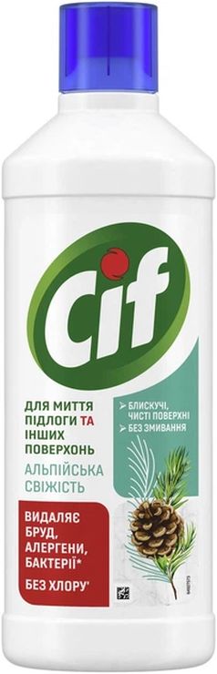 Засіб для чищення підлоги та стін «CIF Альпійська свіжість» 1,1л