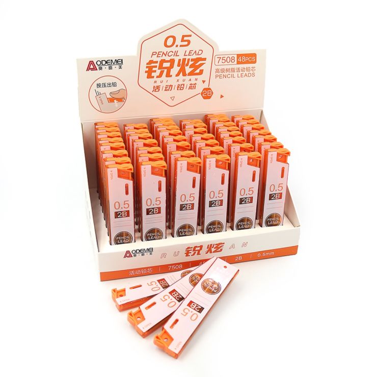 Грифель для механічного олівця «Aodemei» 0,5 мм 2В, в тубусі, ТМ J.Otten
