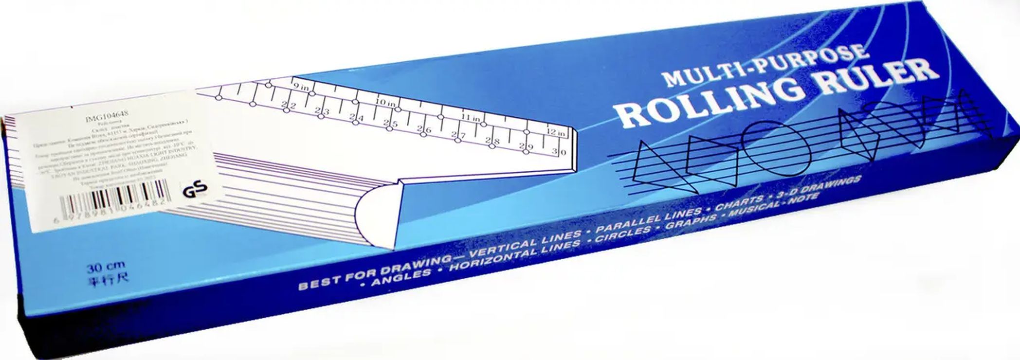 Лінійка-рейсшина роликова 30 см, ТМ J. Otten