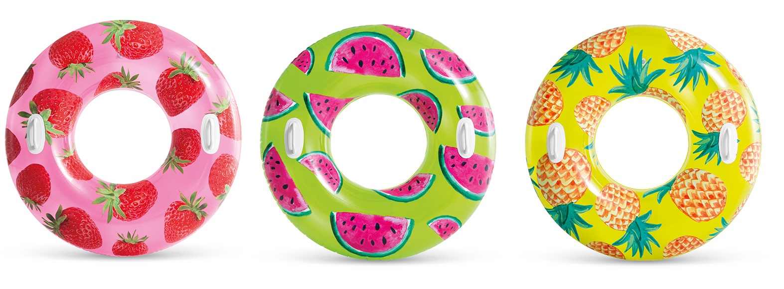 Коло надувне «Фрукти» 107 см від 9 років з максимальним навантаженням до 80 кг та ремкомплектом, в асортименті, у коробці, ТМ Intex