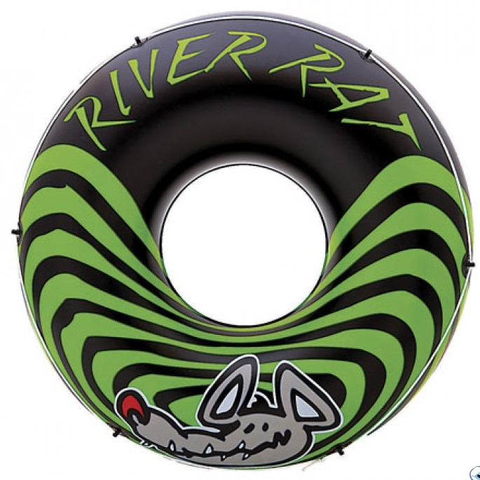 Коло надувне «RIVER RAT» 122 см з максимальним навантаженням до 30 кг та ремкомплектом, у коробці, ТМ Intex