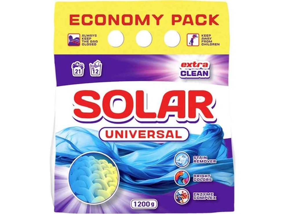 Пральний порошок безфосфатний універсальний 1200 г, ТМ Solar