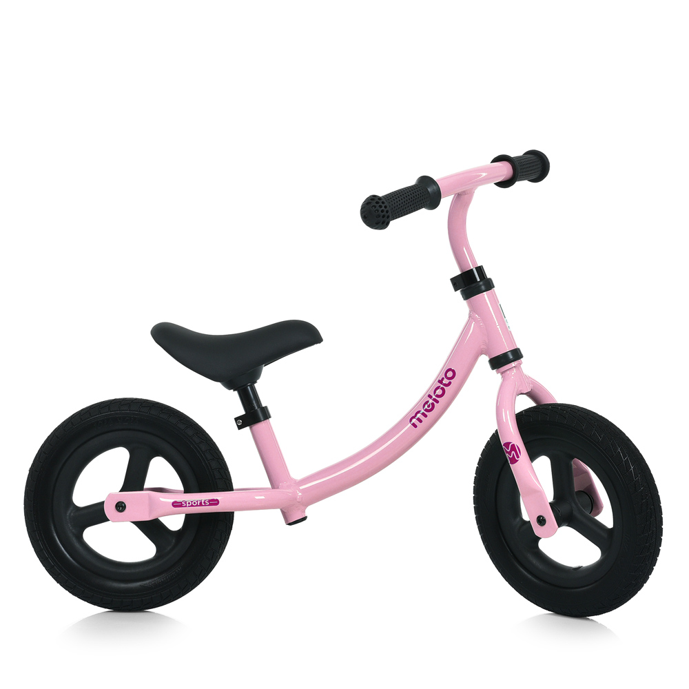 Велобіг дитячий на алюмінієвій рамі з 2 колесами по 10 дюймів PU, рожевий