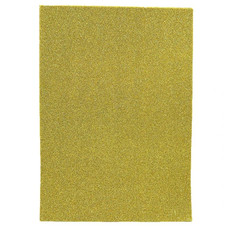 Фоаміран A4 1,7 мм з глітером золотий, 10 аркушів, ТМ J.Otten