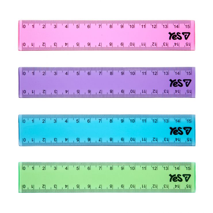 Лінійка «Orange Line» 15 см кольорова прозора, в асортименті, ТМ Yes