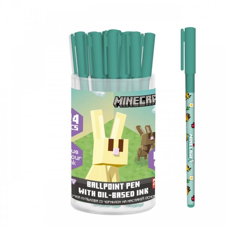 Ручка «Minecraft.Spring» кулькова 0,7 мм синя, ТМ Yes