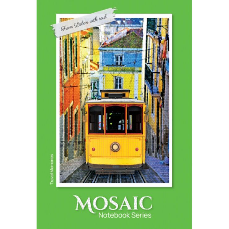Канцелярська книга «MOSAIC» А4 на 176 аркушів у клітинку з ламіновваною обкладинкою, #, ТМ Рюкзачок