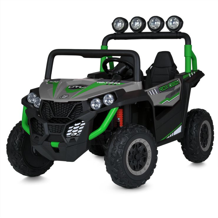Джип р/к 2,4G на 4 мотори по 90W з 4 акумуляторами 24V 7AH, USB, MP3, TF, EVA, BLUETOOTH, музикою та світлом, сірий