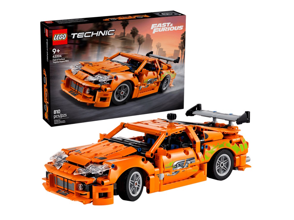 Конструктор «Fast and Furious Toyota Supra MK4» на 810 деталей, у коробці 38х7х26 см, ТМ Lego