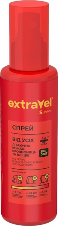 Спрей від усіх літаючих комах та кліщів «Extravel Superior» 100 мл