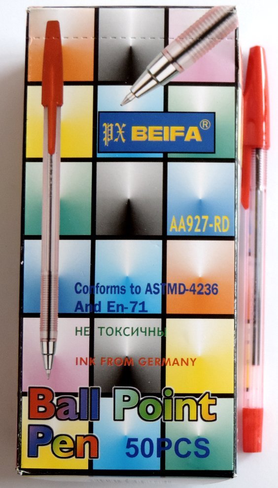 Ручка кулькова, червона, ТМ Beifa