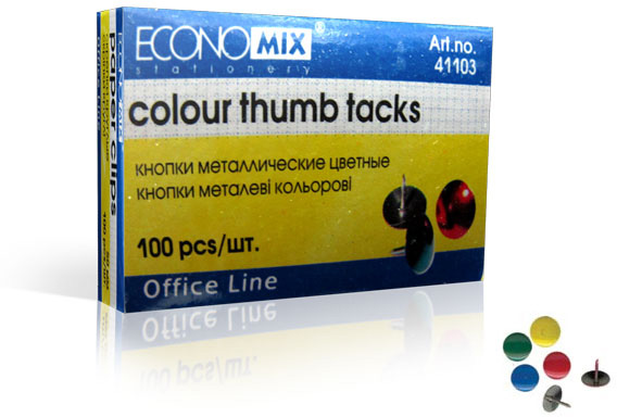Кнопки неонові, 100 шт., ТМ Economix